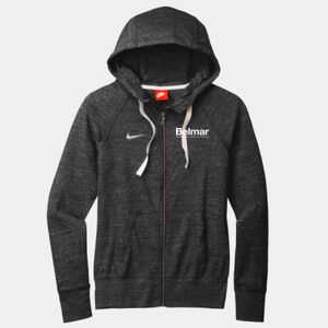 Ladies Gym Vintage Full Zip Hoodie Thumbnail