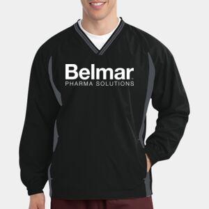 Tipped V Neck Raglan Wind Shirt Thumbnail