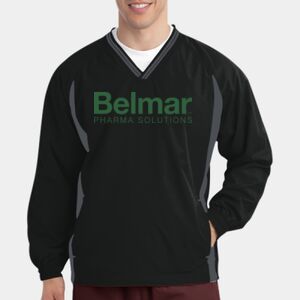 Tipped V Neck Raglan Wind Shirt Thumbnail