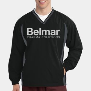 Tipped V Neck Raglan Wind Shirt Thumbnail